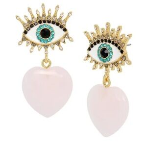 Kurt Geiger Heart Eye Huggie Earrings